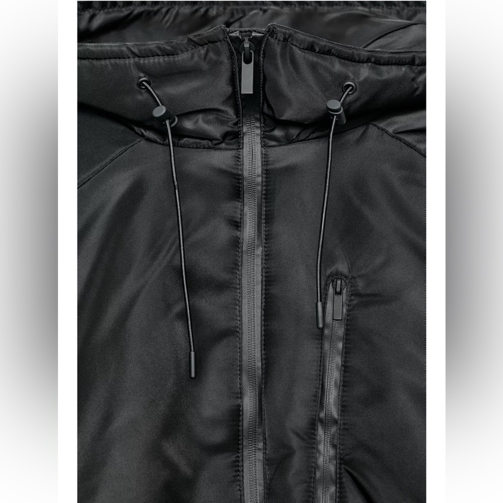 ZARA WATER REPELLENT WINDPROOF HOODED PUFFER JACKET - Picture 4 of 16